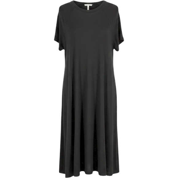 Zimmermann Dresses & Skirts - Zimmermann Midi T-Shirt Dress Size 2 M Jersey Raglan Short Sleeve Black Viscose